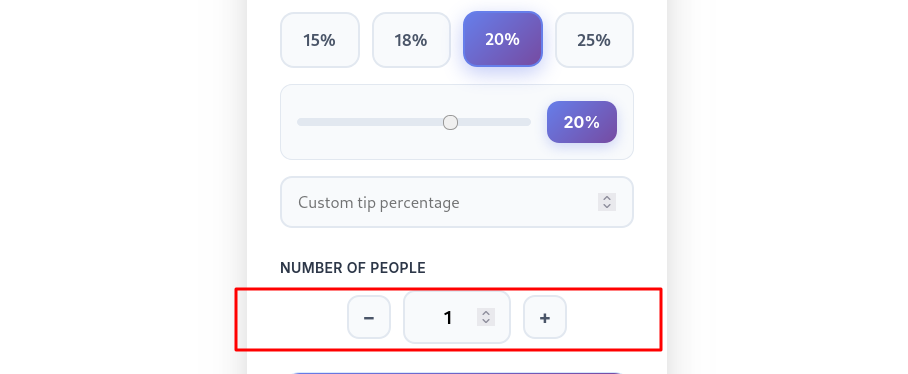 SplitTipNow Tip Calculator Number of Persons